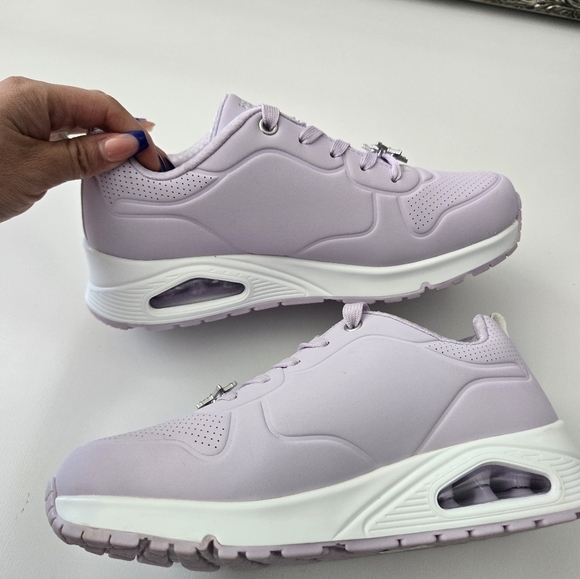 Skechers Street Uno Gen1: Trendy Jewels Sneaker. Lavander. Size 5. New.Lace up - Picture 5 of 8